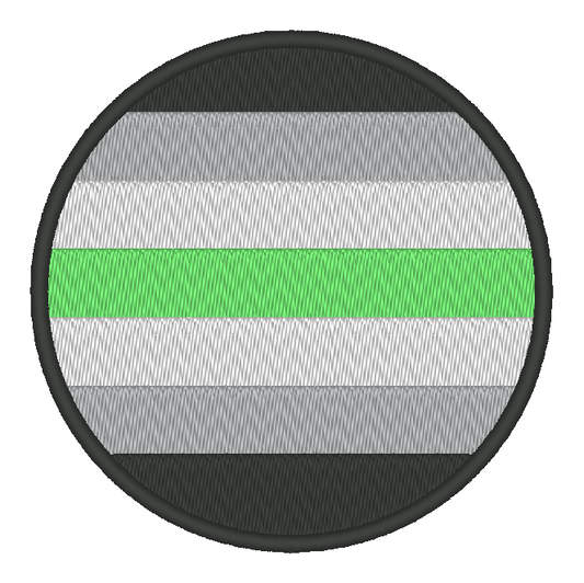 Agender Circle Pride Flag Embroidery Design, Circle Pride Flag Patch, 7 Sizes Included