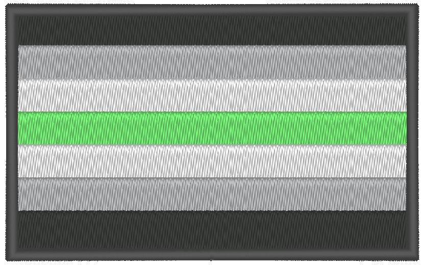 Agender Pride Flag Machine Embroidery Design, LGBTQ Pride Flag