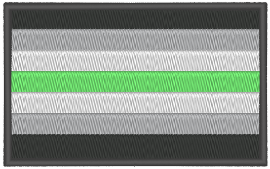 Agender Pride Flag Machine Embroidery Design, LGBTQ Pride Flag
