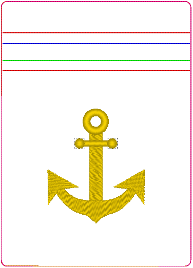 In the Hoop Bag Embroidery Design, Anchor 5X7 Fully Lined ITH Zipper Bag (No Exposed Seams)