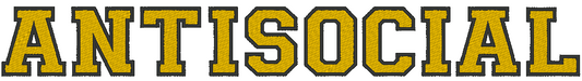 Antisocial Sweatshirt Hoodie Machine Embroidery Design
