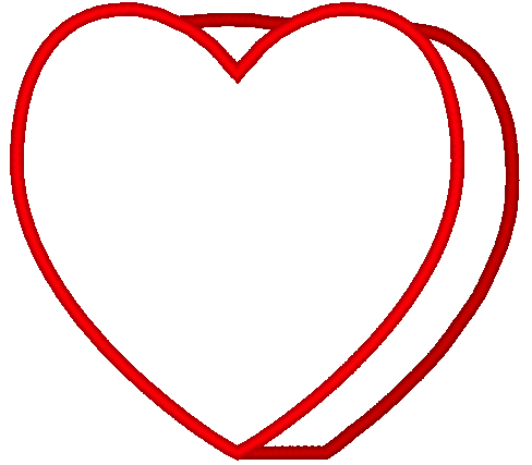 Candy Heart Applique Machine Embroidery Design