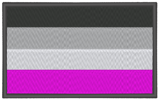 Asexual Pride Flag Machine Embroidery Design, LGBTQ Pride Flag