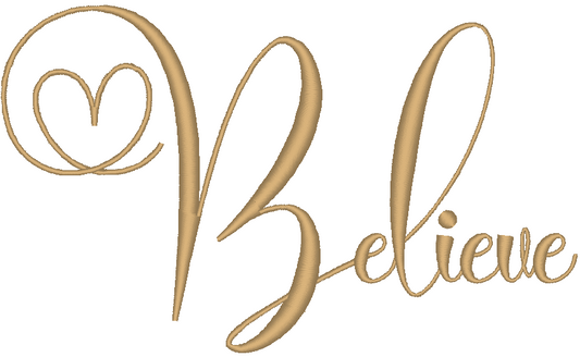 Believe Machine Embroidery Design, Christmas Embroidery Design