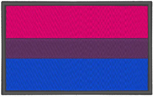 Bisexual Pride Flag Machine Embroidery Design, LGBTQ Pride Flag