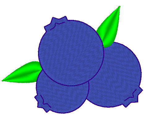 Blueberry Machine Embroidery Design