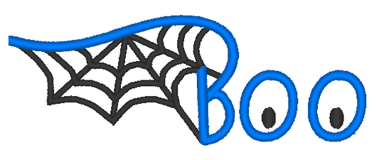 Boo Spider Web Halloween Embroidery Design - Stitch Wicked Shop