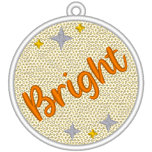 Free Standing Lace Christmas Ball Ornament Machine Embroidery Design, FSL Bright Decoration