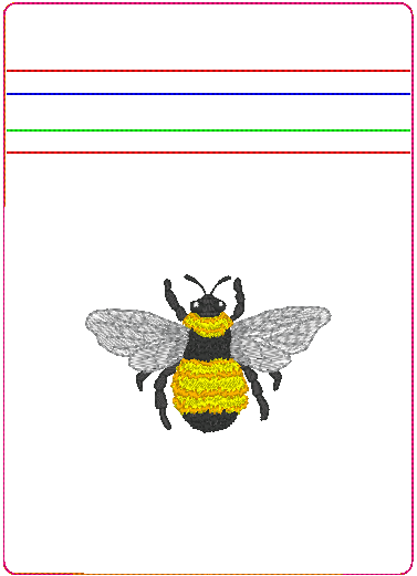 In the Hoop Bag Embroidery Design, Bumble Bee 5X7 Fully Lined ITH Zipper Bag (No Exposed Seams)