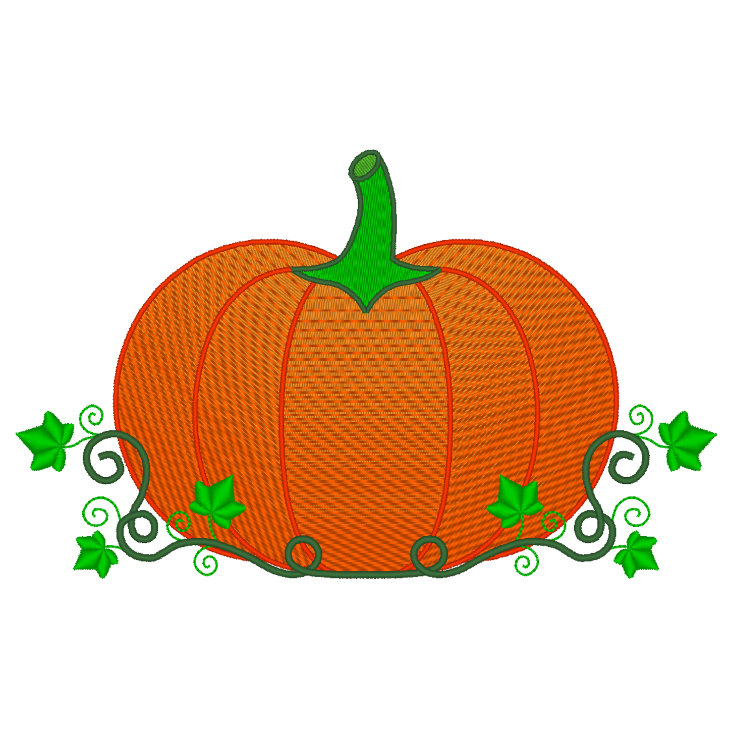 Pumpkin Vine Embroidery Design