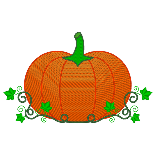 Pumpkin Vine Embroidery Design