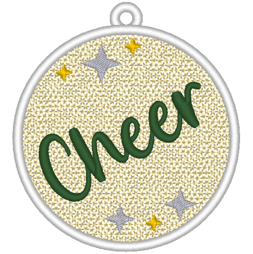 Free Standing Lace Christmas Ball Ornament Machine Embroidery Design, FSL Cheer Decoration