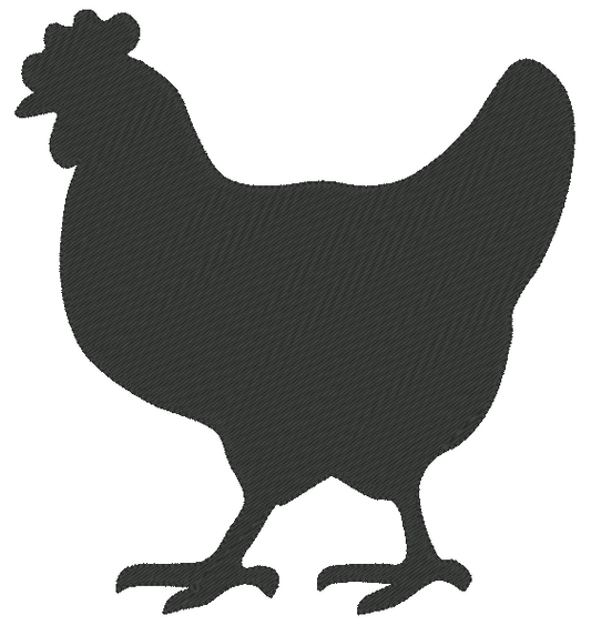 Chicken Silhouette Machine Embroidery Design