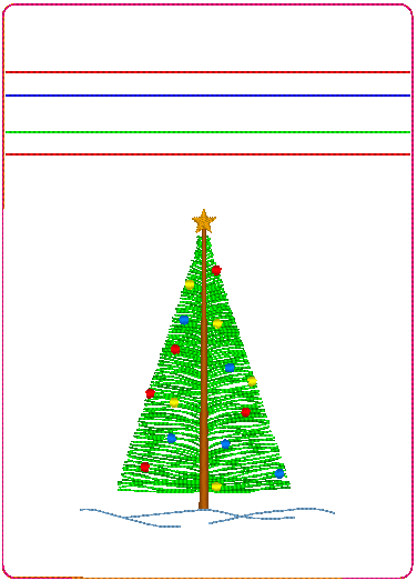 In the Hoop Bag Embroidery Design, Christmas Tree 5X7 Fully Lined ITH Zipper Bag (No Exposed Seams)