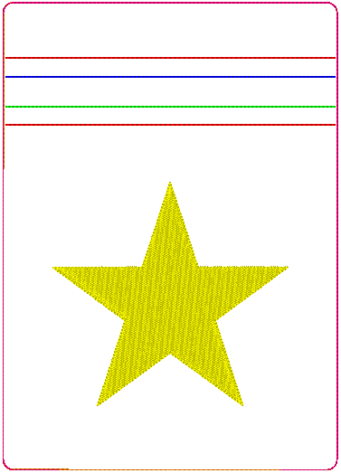 In the Hoop Bag Embroidery Design, Star 5X7 Fully Lined ITH Zipper Bag (No Exposed Seams)