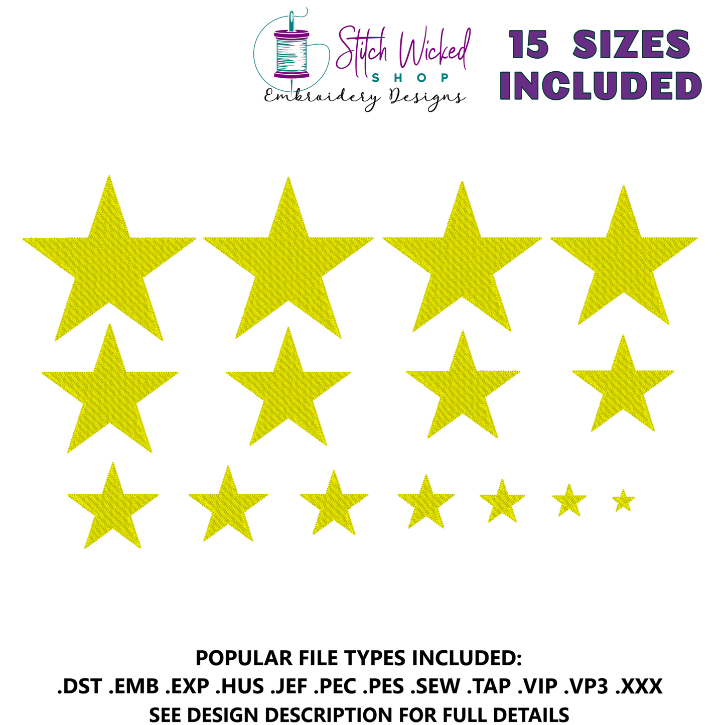 Star Machine Embroidery Design