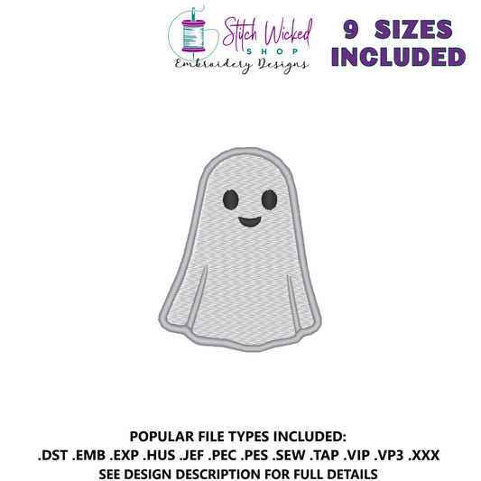 Cute Halloween Ghosts Embroidery Design Bundle