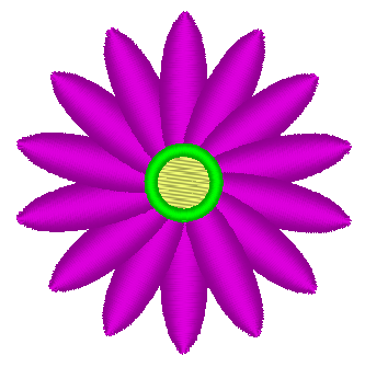Mini Flower Embroidery Design, Flower 1