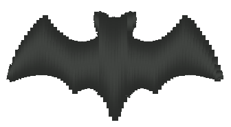 Mini Bat Silhouette Embroidery Design, Halloween Satin Stitch Bat