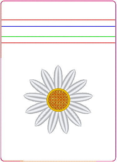 In the Hoop Bag Embroidery Design, Daisy 5 X 7 Fully Lined ITH Zipper Bag (No Exposed Seams)