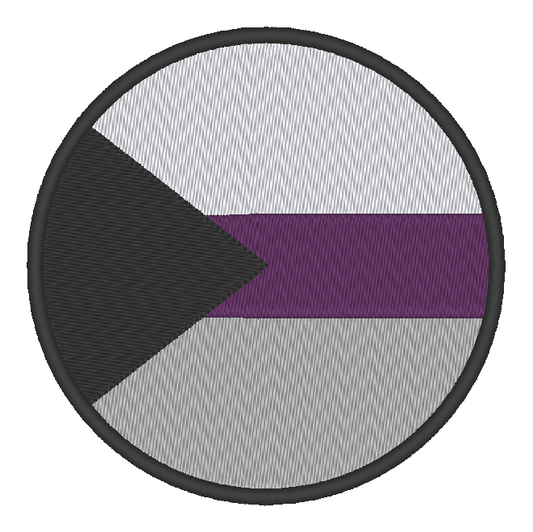 Demisexual Circle Pride Flag Embroidery Design, Circle Pride Flag Patch, 7 Sizes Included