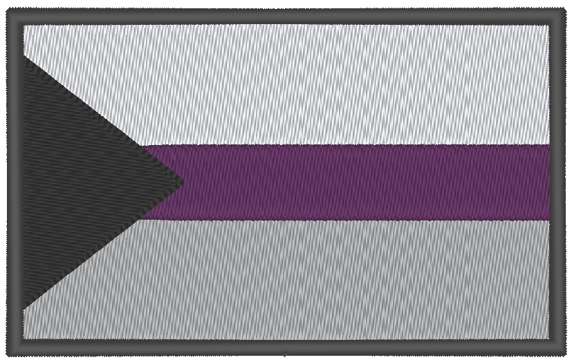 Demisexual Pride Flag Machine Embroidery Design, LGBTQ Pride Flag