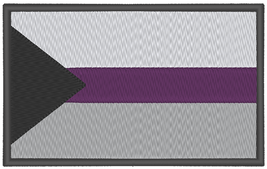 Demisexual Pride Flag Machine Embroidery Design, LGBTQ Pride Flag