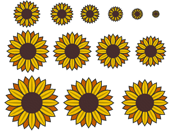 Sunflower Machine Embroidery Design - Stitch Wicked Shop