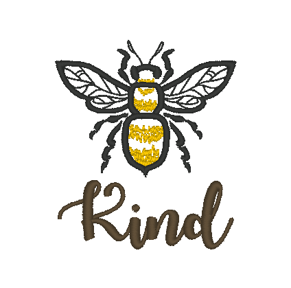 Bee Kind Machine Embroidery Design - Stitch Wicked Shop