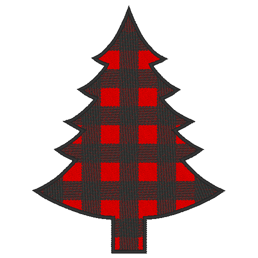 Christmas Tree Buffalo Plaid, Machine Embroidery Design - Stitch Wicked Shop