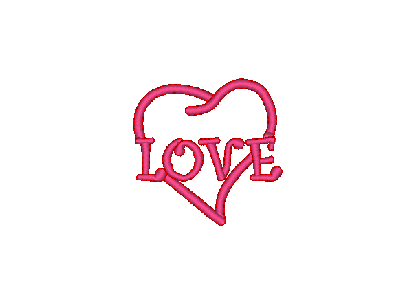 Love Heart Machine Embroidery Design - Stitch Wicked Shop