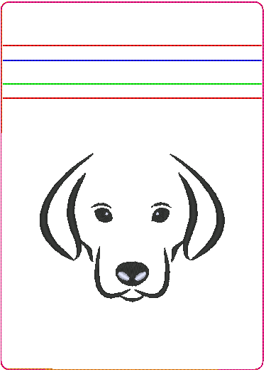 In the Hoop Bag Embroidery Design, I Dog Head 5 X 7 Fully Lined ITH Zipper Bag (No Exposed Seams)