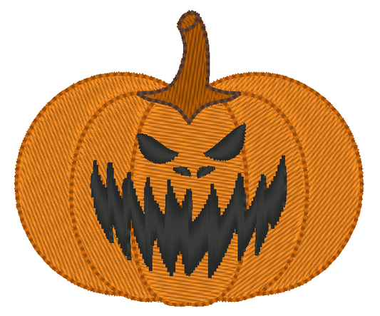 Jack O Lantern Halloween Machine Embroidery Design, Face 11