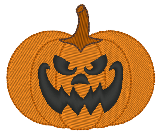 Jack O Lantern Halloween Machine Embroidery Design, Face 12