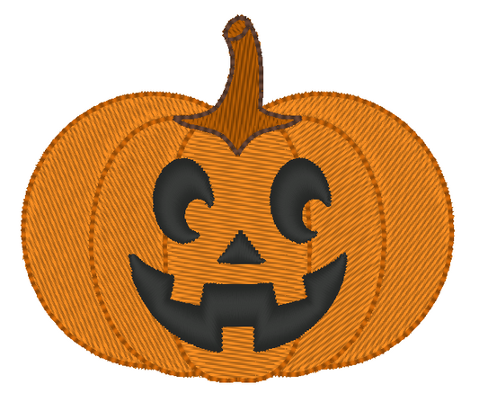 Jack O Lantern Halloween Machine Embroidery Design, Face 1