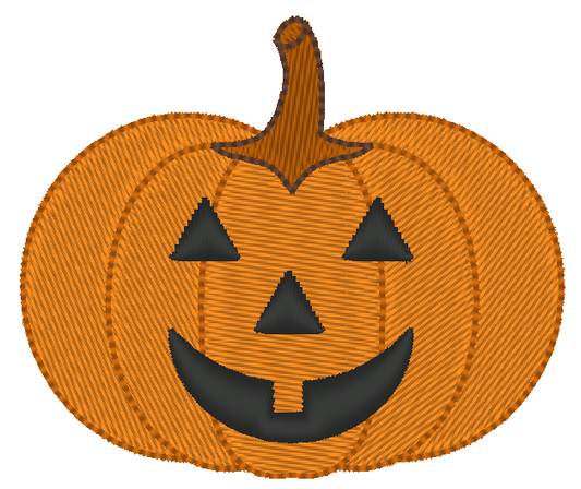 Jack O Lantern Halloween Machine Embroidery Design, Face 2