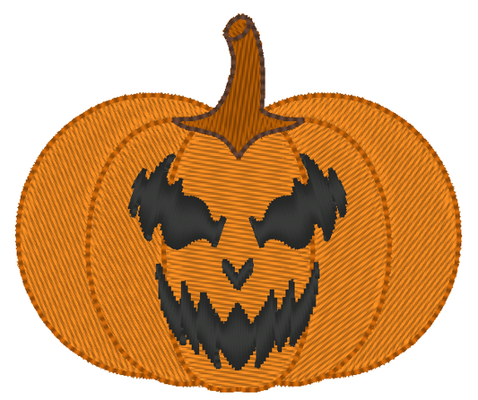 Jack O Lantern Halloween Machine Embroidery Design, Face 3