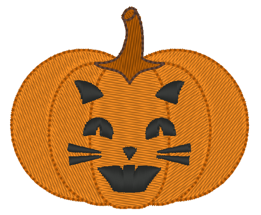 Jack O Lantern Halloween Machine Embroidery Design, Face 4