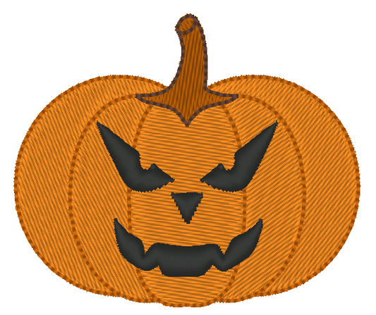 Jack O Lantern Halloween Machine Embroidery Design, Face 5