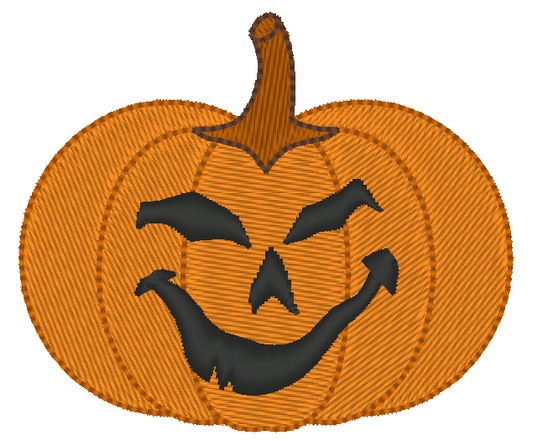 Jack O Lantern Halloween Machine Embroidery Design, Face 6