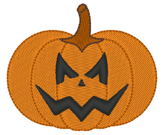 Jack O Lantern Halloween Machine Embroidery Design, Face 8 - Stitch Wicked Shop