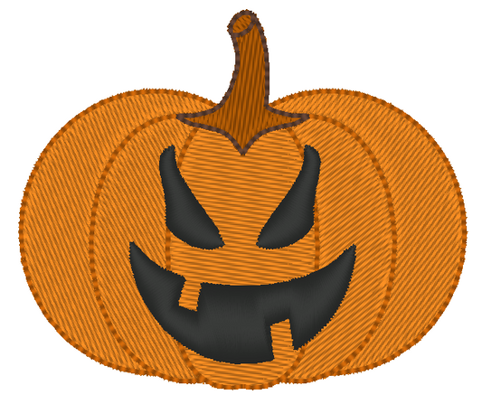 Jack O Lantern Halloween Machine Embroidery Design, Face 9