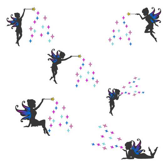 Fairy Embroidery Design Bundle, Fairy With Wand Silhouette