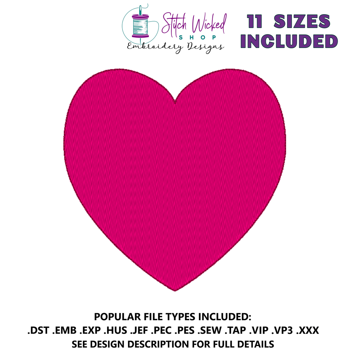 Valentines Heart Embroidery Design