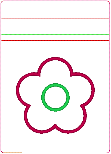 In the Hoop Anchor Bag Embroidery Design, Applique Flower 5X7 Fully Lined ITH Zipper Bag (No Exposed Seams)