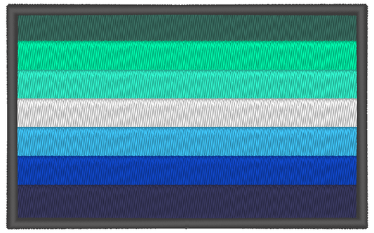 Gay Men's Pride Flag Machine Embroidery Design, LGBTQ Pride Flag