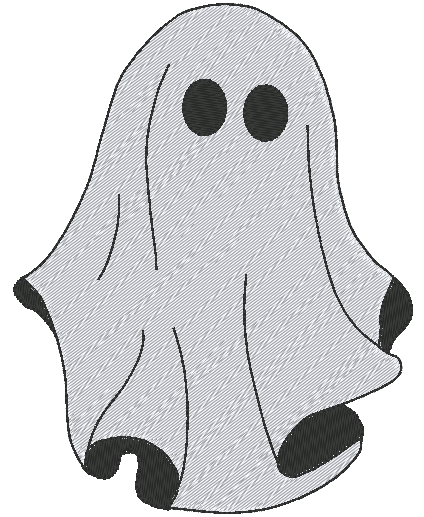 Halloween Ghost Machine Embroidery Design