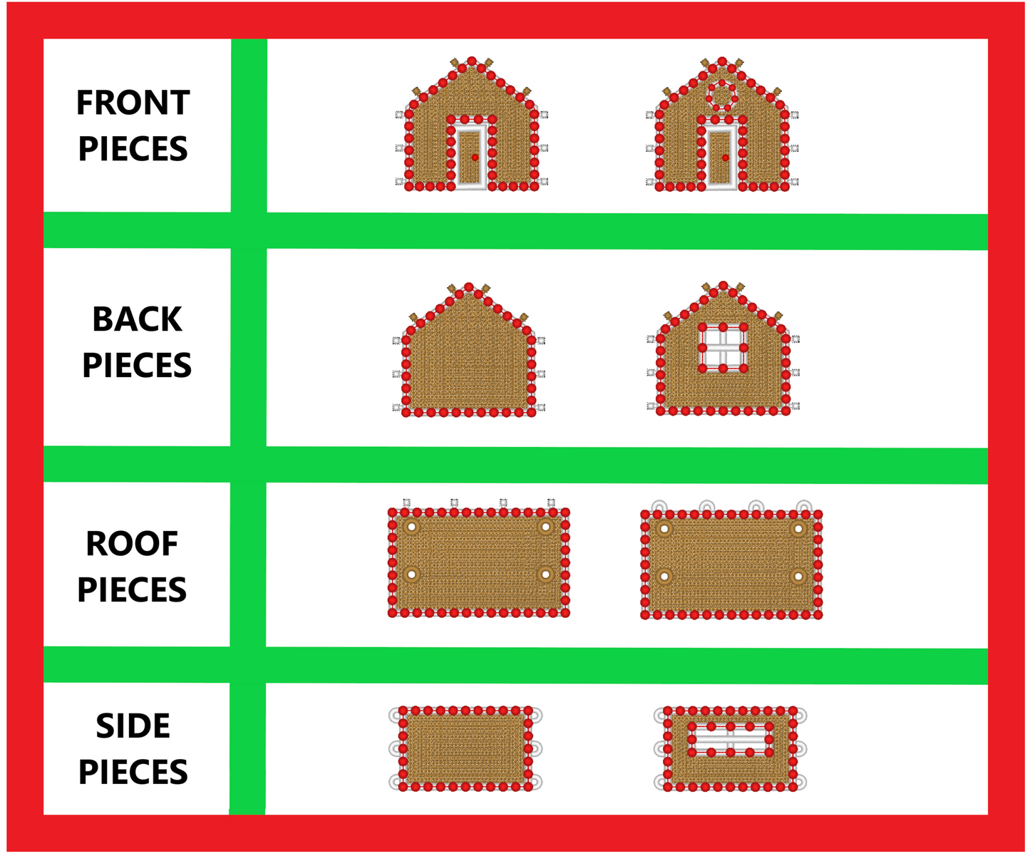 Free Standing Lace 3D Gingerbread House Machine Embroidery Designs, 4X4 Christmas Village Cottage