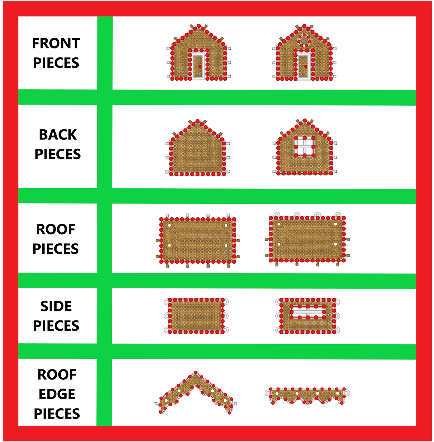 Free Standing Lace 3D Gingerbread House Machine Embroidery Designs, 5X7 Christmas Village Cottage