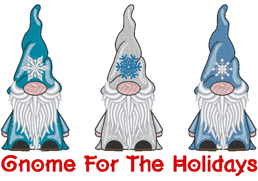 Gnome For The Holidays Machine Embroidery Design - Stitch Wicked Shop